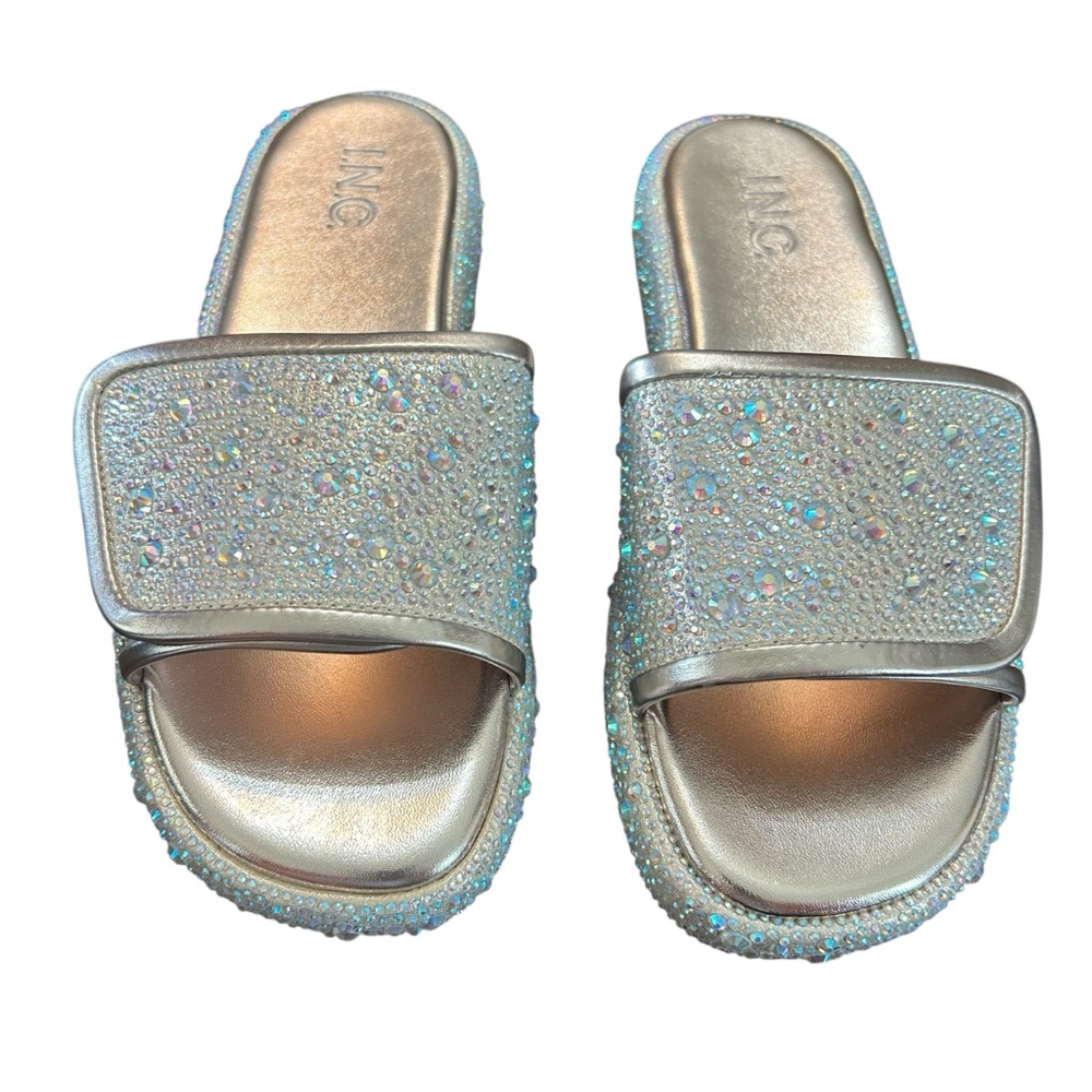I.N.C. International Concepts Rayley Slip-On Embellished Sandal Size 6.5